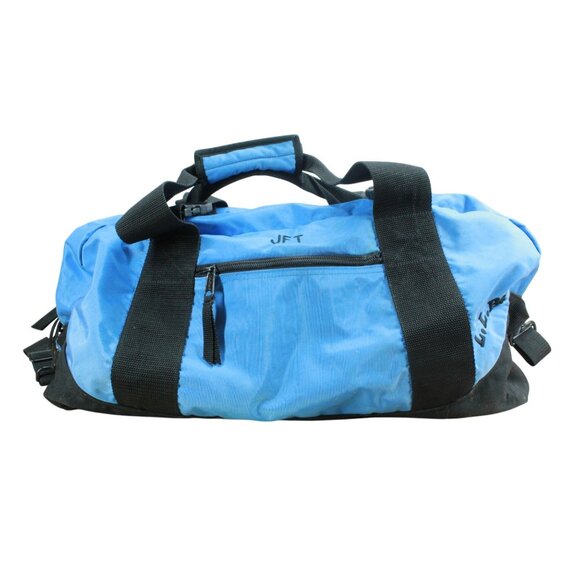 LL Bean Unisex Adventure Duffle Blue Nylon Tote Bag Rugged Water Resistant - Picture 1 of 12